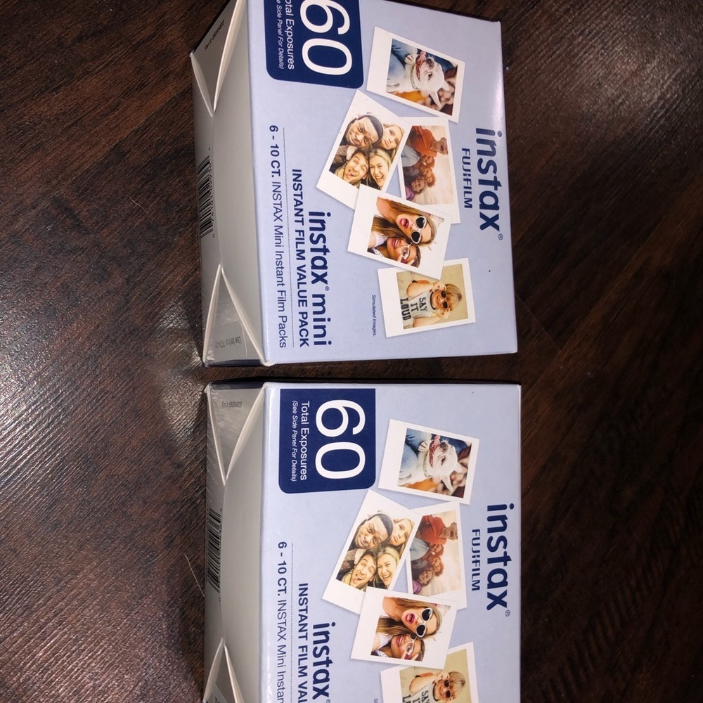2 Instax mini film 60 instant exposures